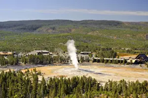Geo Thermal Prints: Old Faithful Geyser and resort, Yellowstone National Park, Wyoming, USA
