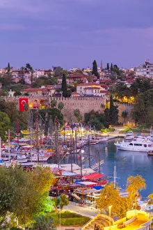 Images Dated 19th November 2019: Old Harbour at Dusk, Kaleici, Antalya, Turkey