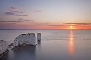 Chalk Prints: Old Harry Rocks from Ballard Down, Swanage, Dorset, England