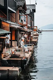 Old Man Prints: Old man at Ine fishing village
