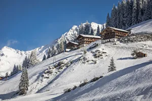 Mountain Farm Prints: Old mountain farms in the rear Villgraten valley, East Tyrol, Austria