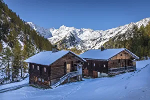 Austrian Gallery: Old mountain huts on the Alp Oberstalleralm, Innervillgraten, Villgraten valley