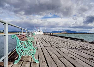 Admiral Montt Bay Gallery: Old Pier, Puerto Natales, Ultima Esperanza Province, Patagonia, Chile