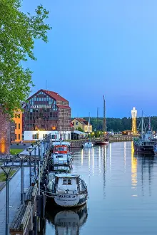 Esplanade Prints: The Old Port Area of Klaipeda at Dusk, Klaipeda, Lithuania
