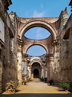 Guatemalan Prints: Old Primate Cathedral Ruins, Antigua Guatemala, Sacatepequez Department, Guatemala