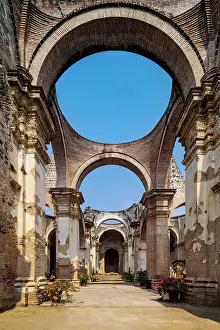 Guatemalan Prints: Old Primate Cathedral Ruins, Antigua Guatemala, Sacatepequez Department, Guatemala