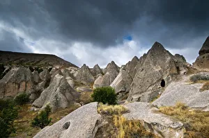 The old rocky monastery of Kirleki Kilesi. Cappadocia, Turkey, Asia