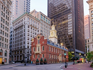 Government Prints: Old State House in Downtown Boston The building