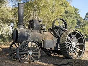 Colonialism Gallery: An old steam traction engine at Africa House, Shiwa Ngandu