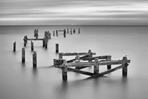Swanage Prints: Old Swanage Pier, Isle of Purbeck, Dorset, England