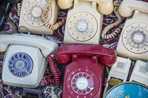 Old telephones, Goreme, Cappadocia, Nevsehir Province, Central Anatolia, Turkey
