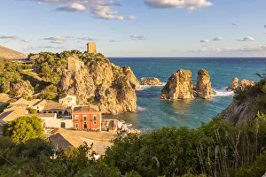 Tonnara Prints: The old Tonnara and the famous stacks of Scopello, Trapani province, Sicily, Italy