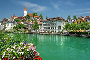 Thun Prints: Old town and Aar river, Thun, Canton of Bern, Switzerland