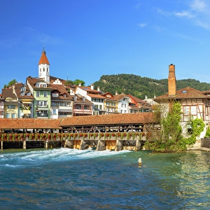 Thun Prints: Old Town and Aare River, Thun, Canton of Bern, Switzerland