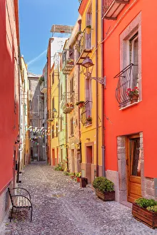 Old town of Bosa, Oristano district, Sardinia, Italy