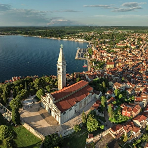 Historic Building Prints: Old town with Cathedral of St. Euphemia, Rovinj, Istria, Croatia