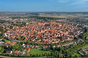 City Wall Prints: Old town of Nördlingen, Romantic Road, Swabia, Bavaria; Germany;