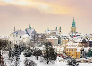 Lublin Voivodeship Prints: Old Town Skyline featuring Dominican Priory, St John the Baptist Cathedral