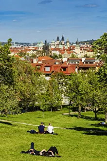 Old town skyline, Prague, Bohemia, Czech Republic