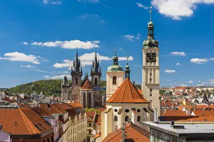 Old town skyline, Prague, Bohemia, Czech Republic