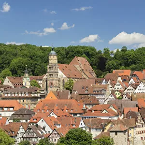 Images Dated 17th September 2021: Old town with St. Michael church, Schwabisch Hall, Kochertal valley, Hohenlohe, Baden-Wurttemberg