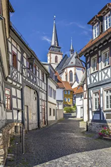 Oberursel Prints: Old town and St. Ursula Church in Oberursel, Taunus, Hesse, Germany