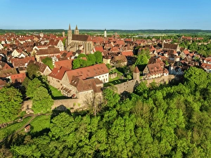 Franken Prints: Old town with St.Jakobs church and city wall