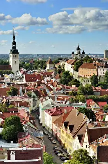Old Town of Tallinn and Toompea Hill, a Unesco World Heritage Site. Tallinn, Estonia
