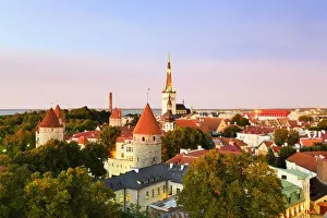 Old Town view from Toompea Hill, a Unesco World Heritage Site. Tallinn, Estonia