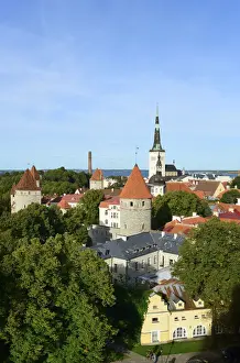 Tallinn Prints: Old Town view from Toompea Hill, a Unesco World Heritage Site. Tallinn, Estonia