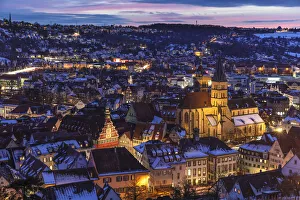 Old townhall with St Dionys Church, Esslingen am Neckar, Baden Wurttemberg, Germany