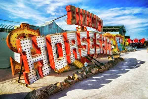 Casino Prints: Old Vegas Horseshoe Sign, Neon Museum