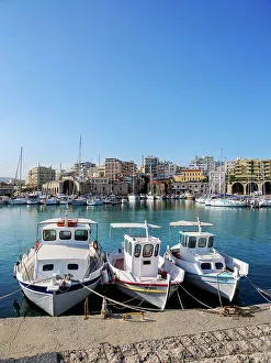 Herakleion Prints: Old Venetian Port, City of Heraklion, Crete, Greece