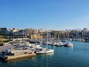 Herakleion Prints: Old Venetian Port, elevated view, City of Heraklion, Crete, Greece