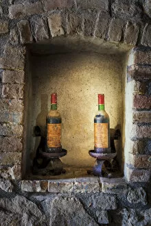 Images Dated 20th May 2015: Old Wine Bottles, Costanti Winery, Montalcino, Tuscany, Italy
