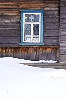 Vologda Region Prints: Old wooden house, Dmitrievo, Vologda region, Russia