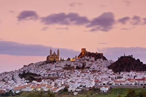 Images Dated 22nd July 2011: Olvera illuminated at sunrise, Olvera, Cadiz Province, Andalusia, Spain