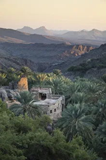 Oman Prints: Oman, Ad Dakhiliyah region, Al Hamra, Misfat Al Abreen, An old house made of stone
