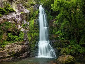 Asturias Prints: Oneta Waterfalls, Asturias, Northern Spain