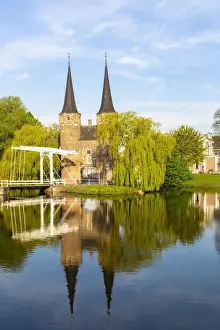 The Oostpoort or Eastern Gate in Delft, South Holland (Zuid-Holland), Netherlands