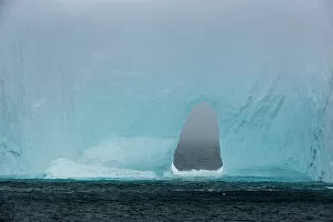 Images Dated 6th July 2022: Opening in iceberg floating in the Drake Passage, Antarctica