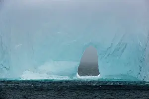 Antarctica Prints: Opening in iceberg floating in the Drake Passage, Antarctica