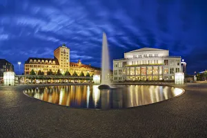 Leipzig Prints: Opera House, Augustus Square, Leipzig, Saxony, Germany