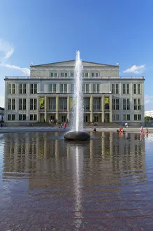 Leipzig Prints: Opera House in Augustusplatz, Leipzig, Saxony, Germany