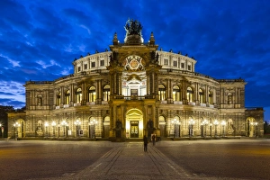 Saxony Prints: Opera House (Semperoper Dresden), Dresden, Saxony, Germany