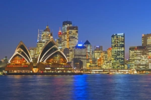 Opera House Gallery: Opera House and Sydney skyline, Sydney, New South Wales, Australia