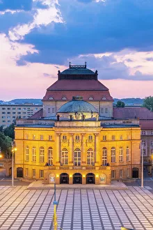 Opera House Prints: Opernhaus (Opera House), Theaterplatz, Chemnitz, Saxony, Germany