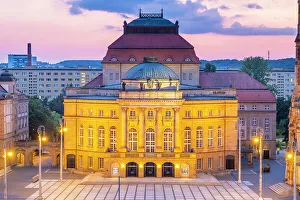 Saxony Prints: Opernhaus (Opera House), Theaterplatz, Chemnitz, Saxony, Germany