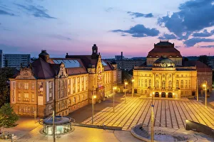 Opera House Prints: Opernhaus (Opera House), Theaterplatz, Chemnitz, Saxony, Germany