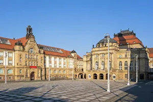 Opera House Prints: Opernhaus (Opera House), Theaterplatz, Chemnitz, Saxony, Germany